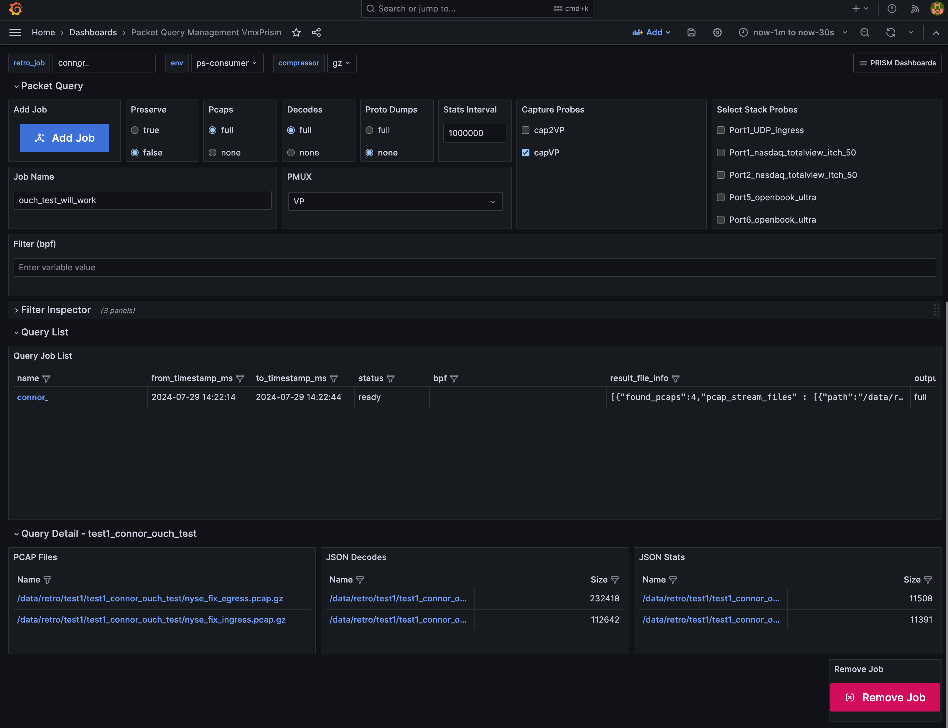 Prism Dashboard